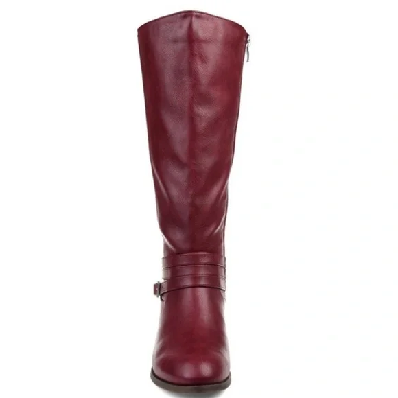 JOURNEE Ivie Boots Knee High Riding Boot Style Wine Color Size 9 Wide Calf VGUC - Picture 2 of 16